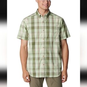 NWT Columbia Men's Green Plaid Shirt XXL